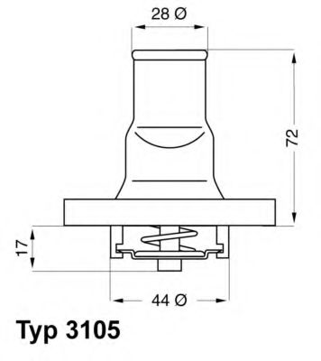WAHLER 3105.87D Термостат, охлаждающая жидкость для FIAT (Фиат) WAHLER 3105.87D Термостат, охлаждающая жидкость для FIAT (Фиат)