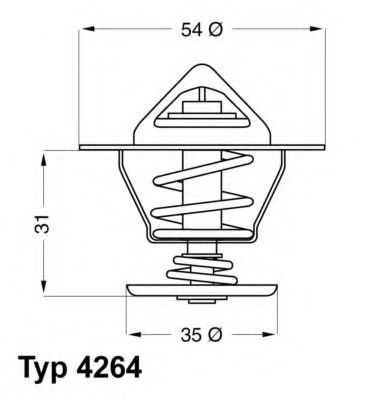 WAHLER 4264.87D Термостат, охлаждающая жидкость для AUDI COUPE (Ауди Cоупэ) WAHLER 4264.87D Термостат, охлаждающая жидкость для AUDI COUPE (Ауди Cоупэ)