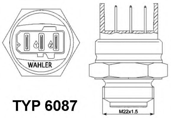 WAHLER 6087.87D Термовыключатель, вентилятор радиатора для VOLKSWAGEN VANAGON III (Фольксваген Vанагон 3) WAHLER 6087.87D Термовыключатель, вентилятор радиатора для VOLKSWAGEN VANAGON III (Фольксваген Vанагон 3)