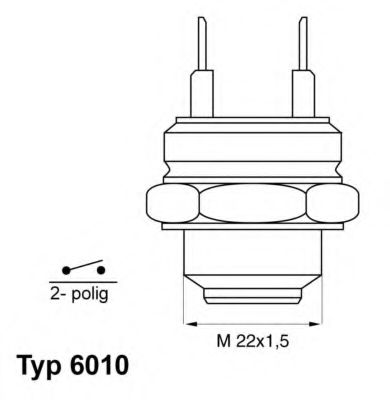 WAHLER 6010.92D Термовыключатель, вентилятор радиатора; Термовыключатель, вентилятор радиатора для VOLKSWAGEN DASHER (Фольксваген Дашэр) WAHLER 6010.92D Термовыключатель, вентилятор радиатора; Термовыключатель, вентилятор радиатора для VOLKSWAGEN DASHER (Фольксваген Дашэр)