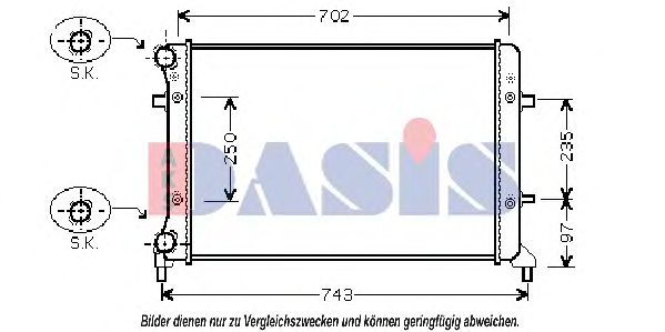 AKS DASIS 040023N Радиатор, охлаждение двигателя для SEAT ALTEA (Сеат Алтэа) AKS DASIS 040023N Радиатор, охлаждение двигателя для SEAT ALTEA (Сеат Алтэа)