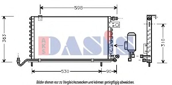 AKS DASIS 042030N Конденсатор, кондиционер для VOLKSWAGEN JETTA II (Фольксваген Жэтта 2) AKS DASIS 042030N Конденсатор, кондиционер для VOLKSWAGEN JETTA II (Фольксваген Жэтта 2)
