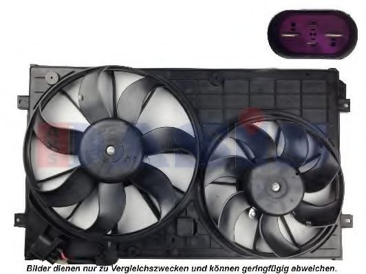 AKS DASIS 048108N Вентилятор, охлаждение двигателя справа для VOLKSWAGEN VENTO V (Фольксваген Венто 5) AKS DASIS 048108N Вентилятор, охлаждение двигателя справа для VOLKSWAGEN VENTO V (Фольксваген Венто 5)