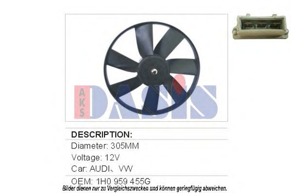 AKS DASIS 048690N Вентилятор, охлаждение двигателя для AUDI 100 (Ауди 100) AKS DASIS 048690N Вентилятор, охлаждение двигателя для AUDI 100 (Ауди 100)
