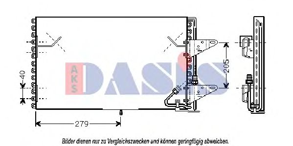 AKS DASIS 051960N Конденсатор, кондиционер для BMW 7 (Бмв 7) AKS DASIS 051960N Конденсатор, кондиционер для BMW 7 (Бмв 7)