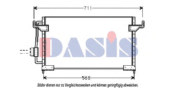 AKS DASIS 062100N Конденсатор, кондиционер для CITROëN (Cитроëн) AKS DASIS 062100N Конденсатор, кондиционер для CITROëN (Cитроëн)