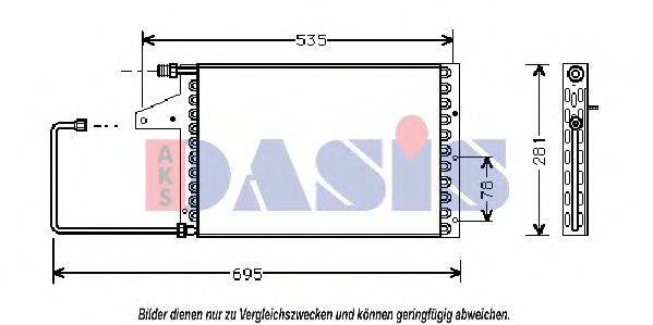 AKS DASIS 062330N Конденсатор, кондиционер для CITROëN (Cитроëн) AKS DASIS 062330N Конденсатор, кондиционер для CITROëN (Cитроëн)