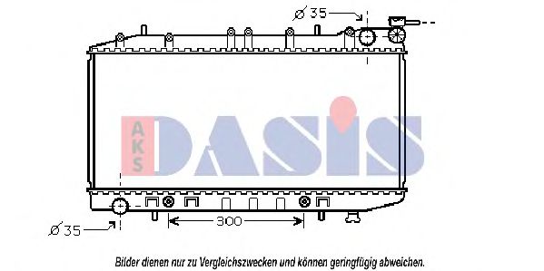 AKS DASIS 070003N Радиатор, охлаждение двигателя для NISSAN (Ниссан) AKS DASIS 070003N Радиатор, охлаждение двигателя для NISSAN (Ниссан)