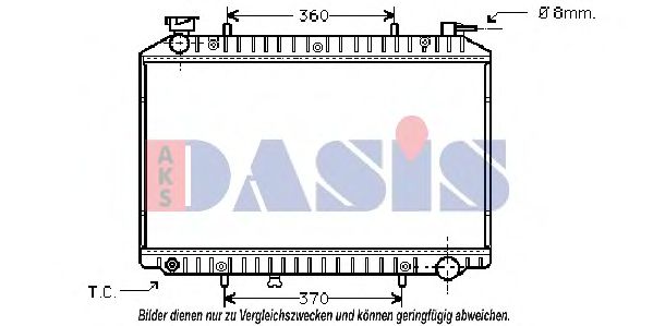 AKS DASIS 070280N Радиатор, охлаждение двигателя для NISSAN (Ниссан) AKS DASIS 070280N Радиатор, охлаждение двигателя для NISSAN (Ниссан)