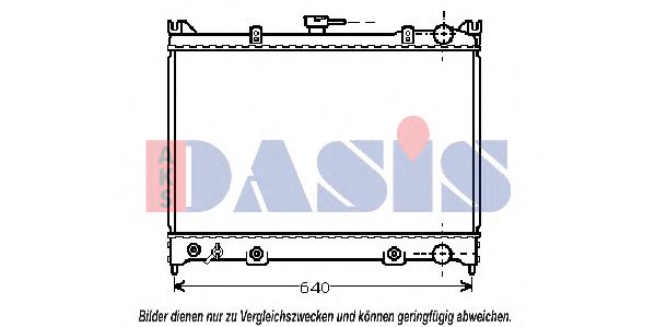 AKS DASIS 070570N Радиатор, охлаждение двигателя для NISSAN (Ниссан) AKS DASIS 070570N Радиатор, охлаждение двигателя для NISSAN (Ниссан)