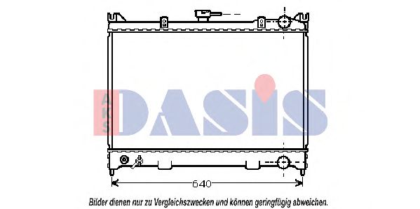 AKS DASIS 071400N Радиатор, охлаждение двигателя для NISSAN (Ниссан) AKS DASIS 071400N Радиатор, охлаждение двигателя для NISSAN (Ниссан)