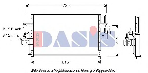 AKS DASIS 072090N Конденсатор, кондиционер для NISSAN PRIMERA (Ниссан Примера) AKS DASIS 072090N Конденсатор, кондиционер для NISSAN PRIMERA (Ниссан Примера)