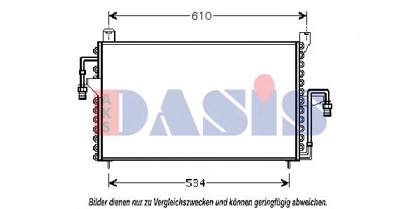 AKS DASIS 092140N Конденсатор, кондиционер для FORD ORION II (Форд Орион 2) AKS DASIS 092140N Конденсатор, кондиционер для FORD ORION II (Форд Орион 2)