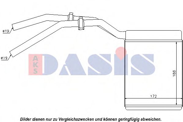 AKS DASIS 099019N Теплообменник, отопление салона для MAZDA (Мазда) AKS DASIS 099019N Теплообменник, отопление салона для MAZDA (Мазда)