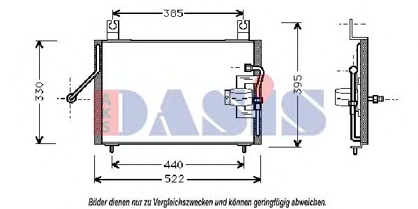 AKS DASIS 112005N Конденсатор, кондиционер для KIA MENTOR (Киа Мэнтор) AKS DASIS 112005N Конденсатор, кондиционер для KIA MENTOR (Киа Мэнтор)