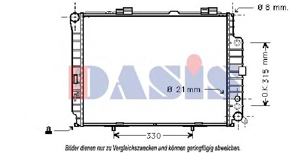 AKS DASIS 121170N Радиатор, охлаждение двигателя 