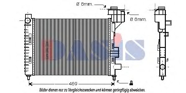 AKS DASIS 121510N Радиатор, охлаждение двигателя 