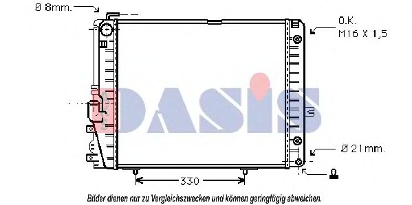 AKS DASIS 121650N Радиатор, охлаждение двигателя 