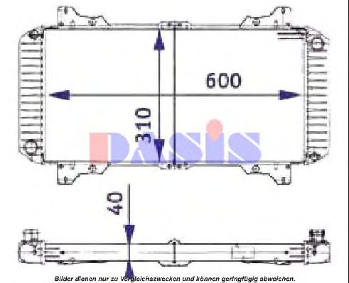 AKS DASIS 130000N Радиатор, охлаждение двигателя 