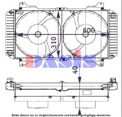 AKS DASIS 130030N Радиатор, охлаждение двигателя 