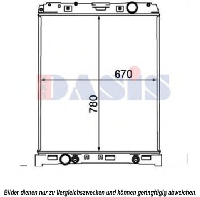 AKS DASIS 130038N Радиатор, охлаждение двигателя 