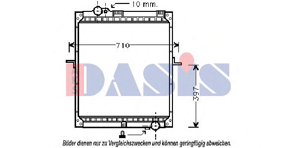 AKS DASIS 132290T Радиатор, охлаждение двигателя 