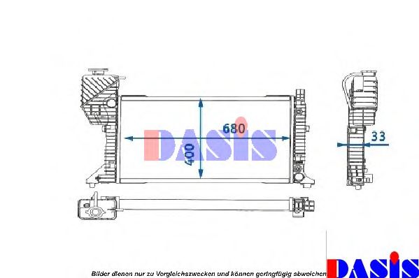 AKS DASIS 134950N Радиатор, охлаждение двигателя 