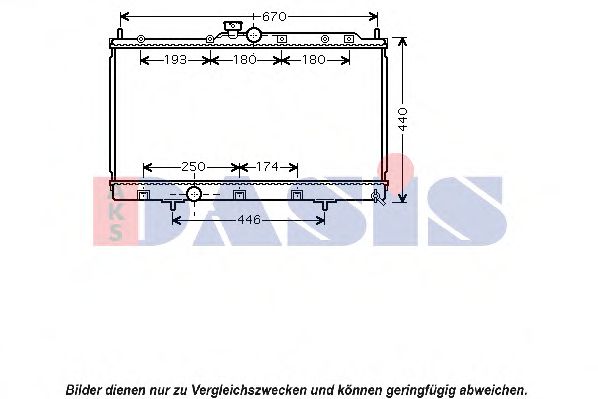 AKS DASIS 140007N Радиатор, охлаждение двигателя<br >механическая коробка передач 