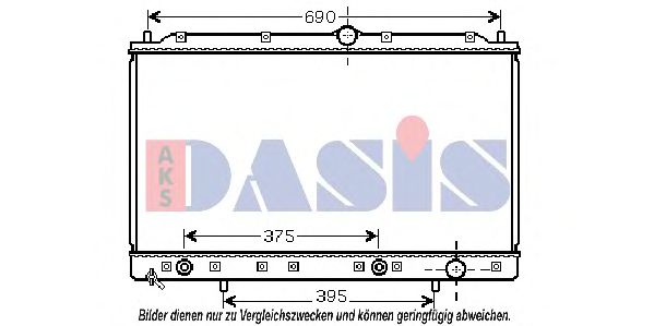 AKS DASIS 140064N Радиатор, охлаждение двигателя<br >Автоматическая коробка передач 