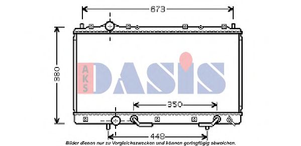 AKS DASIS 140087N Радиатор, охлаждение двигателя 