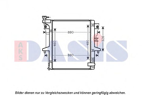 AKS DASIS 140099N Радиатор, охлаждение двигателя<br >для автомобилей с охладителем высокой мощности 