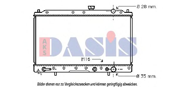 AKS DASIS 140360N Радиатор, охлаждение двигателя 