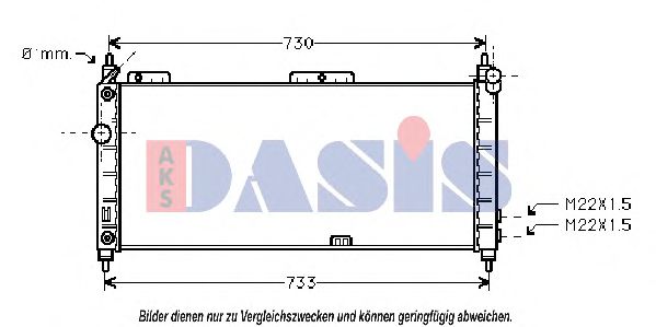 AKS DASIS 150019N Радиатор, охлаждение двигателя 