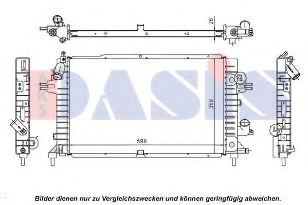 AKS DASIS 150066N Радиатор, охлаждение двигателя 