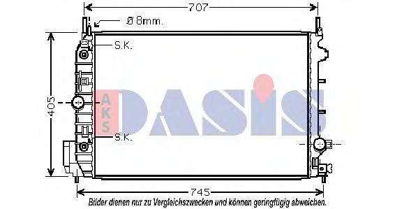 AKS DASIS 150074N Радиатор, охлаждение двигателя 