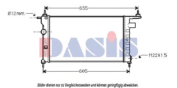 AKS DASIS 151600N Радиатор, охлаждение двигателя для OPEL CORSA B STATION WAGON (Опель Корса б статион вагон) AKS DASIS 151600N Радиатор, охлаждение двигателя для OPEL CORSA B STATION WAGON (Опель Корса б статион вагон)