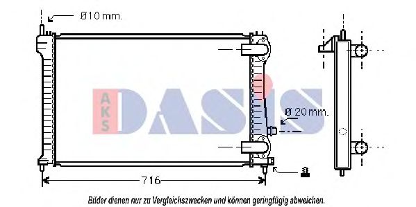 AKS DASIS 160063N Радиатор, охлаждение двигателя для PEUGEOT (Пежо) AKS DASIS 160063N Радиатор, охлаждение двигателя для PEUGEOT (Пежо)