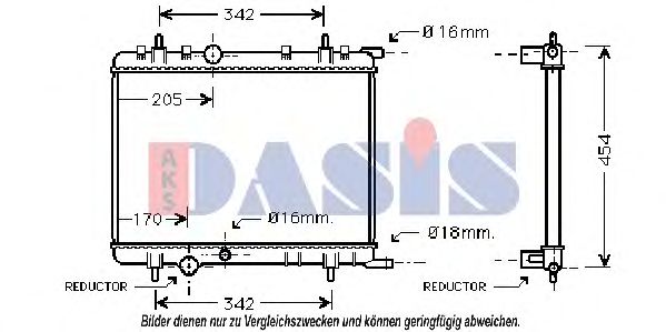 AKS DASIS 160072N Радиатор, охлаждение двигателя для PEUGEOT 307 CC (Пежо 307 сс) AKS DASIS 160072N Радиатор, охлаждение двигателя для PEUGEOT 307 CC (Пежо 307 сс)