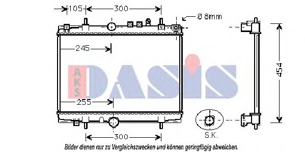 AKS DASIS 160074N Радиатор, охлаждение двигателя для PEUGEOT (Пежо) AKS DASIS 160074N Радиатор, охлаждение двигателя для PEUGEOT (Пежо)