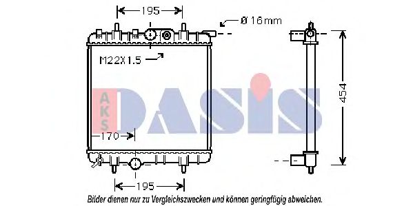 AKS DASIS 160097N Радиатор, охлаждение двигателя для PEUGEOT (Пежо) AKS DASIS 160097N Радиатор, охлаждение двигателя для PEUGEOT (Пежо)