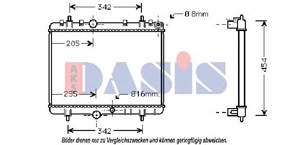 AKS DASIS 160099N Радиатор, охлаждение двигателя для PEUGEOT (Пежо) AKS DASIS 160099N Радиатор, охлаждение двигателя для PEUGEOT (Пежо)