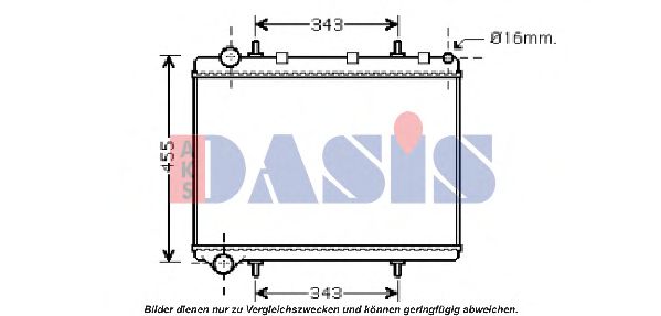 AKS DASIS 160103N Радиатор, охлаждение двигателя для PEUGEOT (Пежо) AKS DASIS 160103N Радиатор, охлаждение двигателя для PEUGEOT (Пежо)