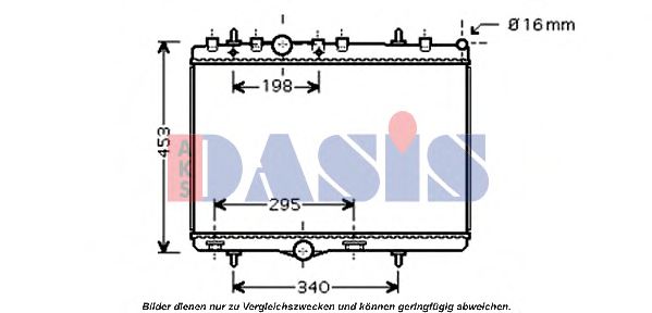 AKS DASIS 160108N Радиатор, охлаждение двигателя для PEUGEOT (Пежо) AKS DASIS 160108N Радиатор, охлаждение двигателя для PEUGEOT (Пежо)