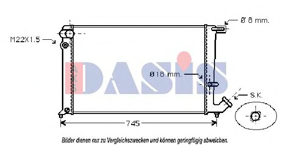 AKS DASIS 160360N Радиатор, охлаждение двигателя для PEUGEOT (Пежо) AKS DASIS 160360N Радиатор, охлаждение двигателя для PEUGEOT (Пежо)