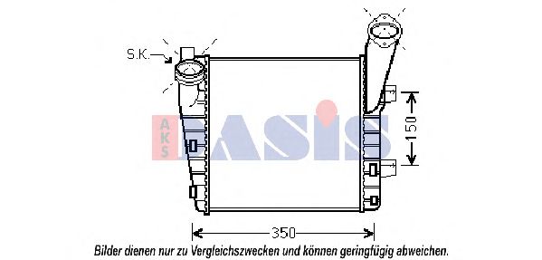 AKS DASIS 177003N Интеркулер<br >справа 