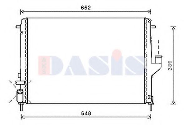 AKS DASIS 180088N Радиатор, охлаждение двигателя для DACIA SANDERO (Дача Сандэро) AKS DASIS 180088N Радиатор, охлаждение двигателя для DACIA SANDERO (Дача Сандэро)