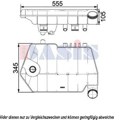 AKS DASIS 294000N Компенсационный бак, охлаждающая жидкость 6, 7 для DAF XF 105 (Даф Xф 105) AKS DASIS 294000N Компенсационный бак, охлаждающая жидкость 6, 7 для DAF XF 105 (Даф Xф 105)
