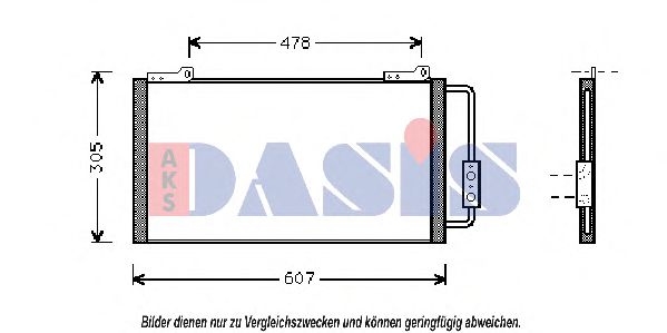 AKS DASIS 372010N Конденсатор, кондиционер для ROVER 400 (Ровер 400) AKS DASIS 372010N Конденсатор, кондиционер для ROVER 400 (Ровер 400)