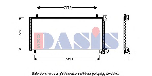 AKS DASIS 372030N Конденсатор, кондиционер для ROVER 400 (Ровер 400) AKS DASIS 372030N Конденсатор, кондиционер для ROVER 400 (Ровер 400)
