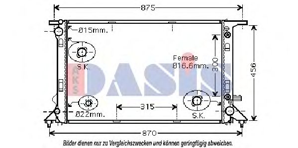 AKS DASIS 480021N Радиатор, охлаждение двигателя для AUDI (Ауди) AKS DASIS 480021N Радиатор, охлаждение двигателя для AUDI (Ауди)